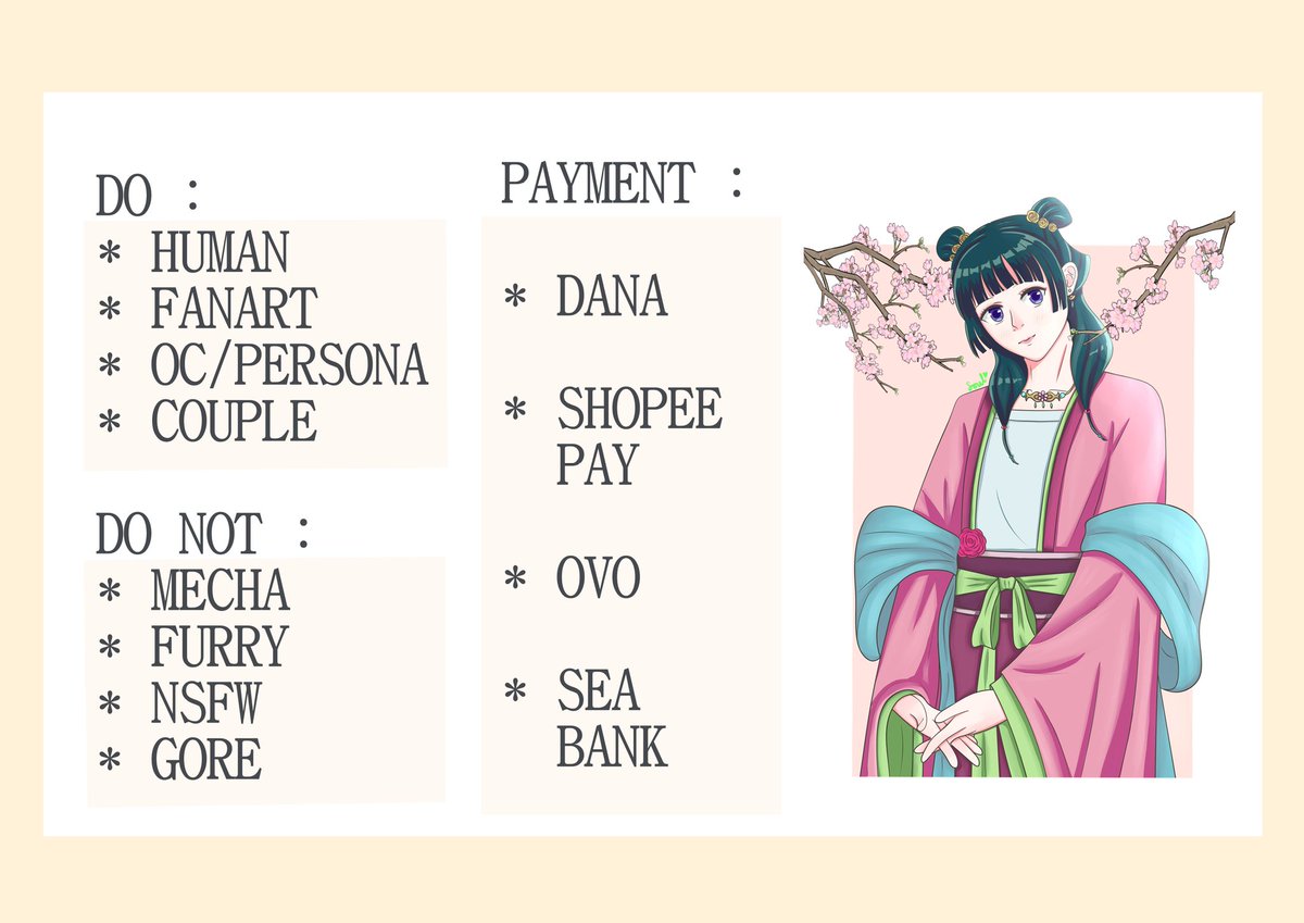 __0_0__6_6__'s tweet image. [OPEN COMMISSION]

RT, likes and share are very appreciated! 🙇‍♀️

Hallo, aku open commission buat local only🇲🇨, untuk detailnya bisa dilihat dibawah ini/bisa cek ke ig aku ya☺

#Commission #opencommissions 
#commissionsopen