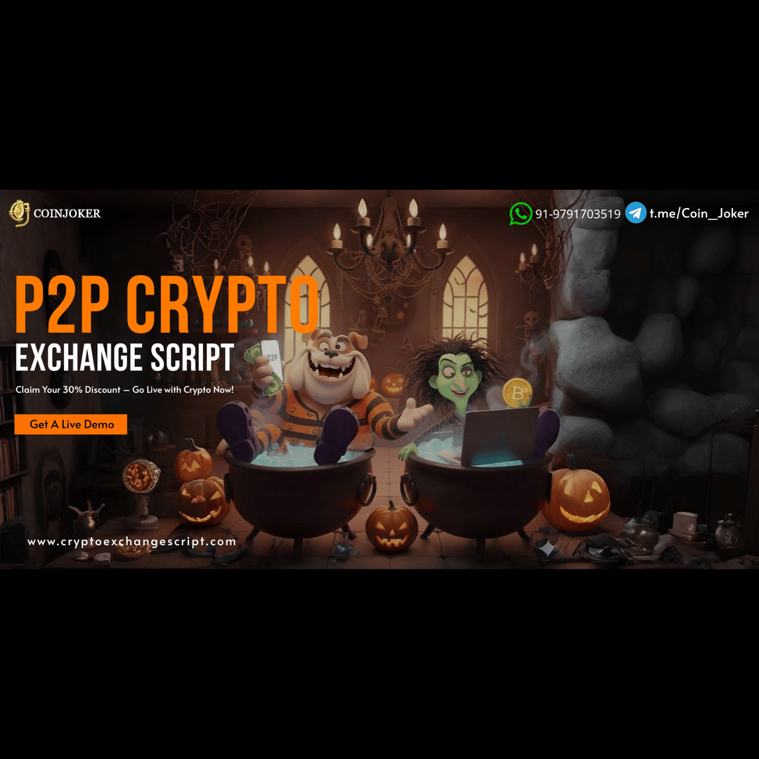smith_zadi73359's tweet image. Your P2P exchange doesn’t need months to build.
Coinjoker’s p2p crypto exchangescript gets you live within weeks — with escrow, wallet, KYC &amp;amp; more.
🚀 Halloween Special: 30% OFF
Connect with Coinjoker Now &amp;gt;&amp;gt;
 📱 WhatsApp: +91 9791703519
#CryptoStartup #P2PCrypto #CryptoExchange