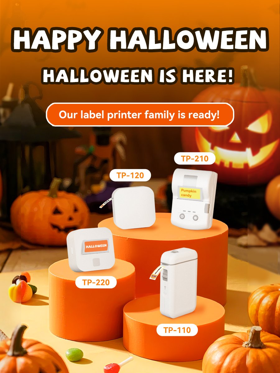 ServiceTpl50975's tweet image. 🎃 Trick or Treat? We Choose to Create!

This Halloween, our label printer family — TP-110/TP-120/TP-220/TP-210 — is ready to bring festive fun to your home and workspace.

#Halloween #LabelPrinter #OfficeEssentials #CreativePrinting #SmartLabeling #PrintingSolutions