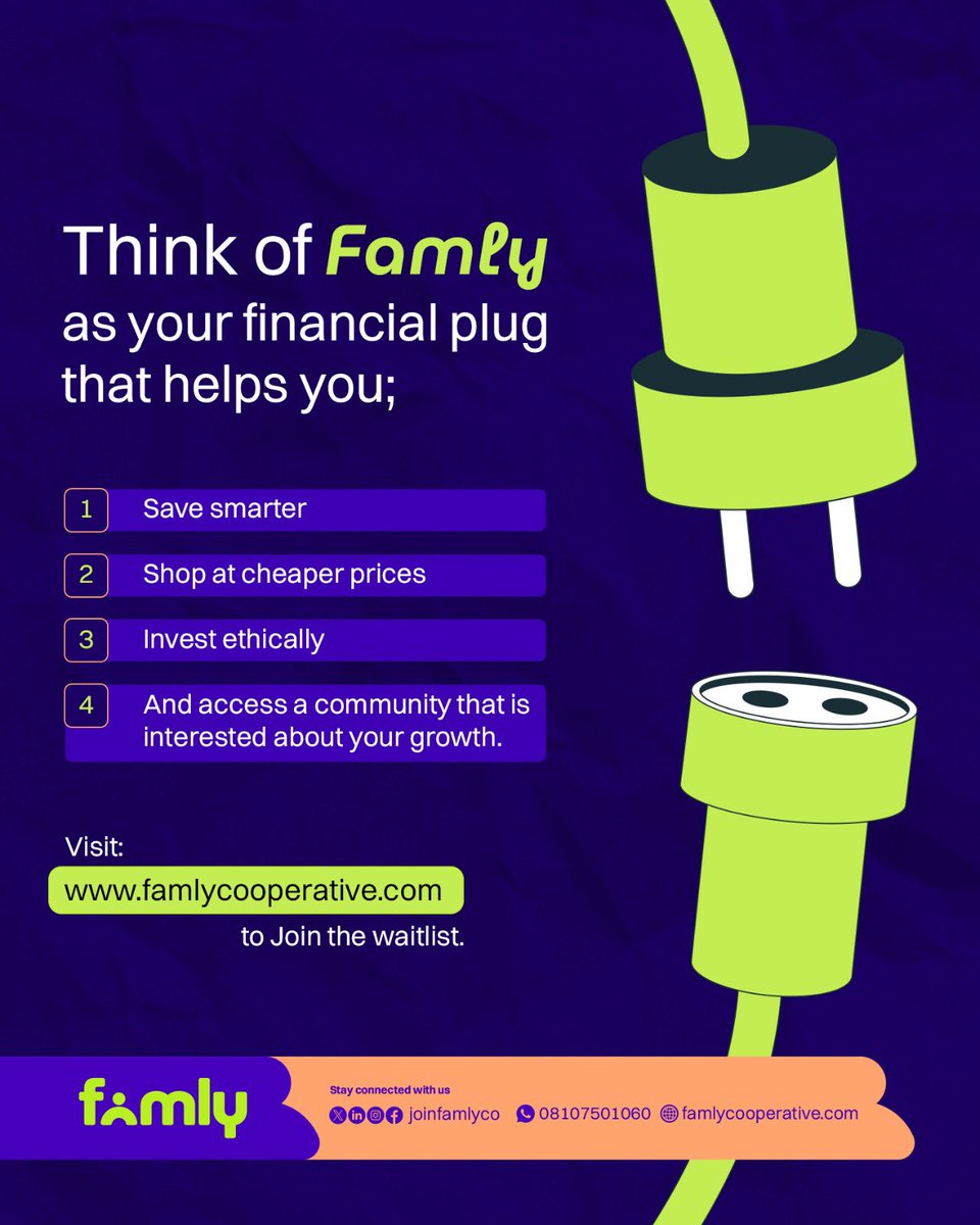 joinfamlyco's tweet image. Famly is that plug you didn’t know you needed. 

With Famly, you get to save smarter, shop cheaper, invest ethically, and grow with a community that truly has your back.  

Visit famlycooperative.com to join the waitlist today.