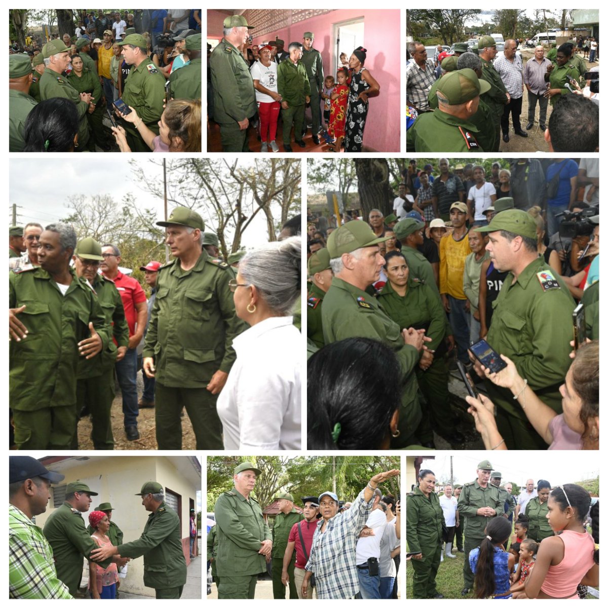 Desde ayer <a href="/DiazCanelB/">Miguel Díaz-Canel Bermúdez</a> y el <a href="/DrRobertoMOjeda/">Dr. Roberto Morales Ojeda</a> están en las provincias golpeadas por el #HuracánMelissa. Hoy siguen allí. Son los dirigentes del Partido al que nos honra pertenecer: #UnidosXCuba.