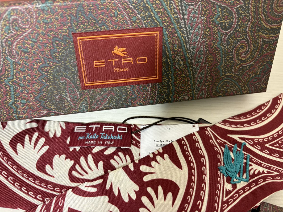 ETRO per Kaito Takahashiペイズリーソックス バーガンディ ETRO per