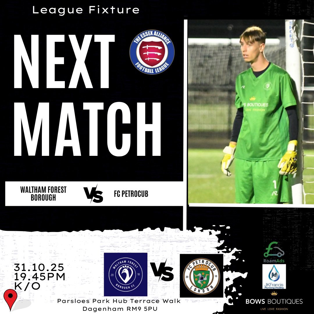 Tonight we host FC Petrocub in a  <a href="/EssexAllianceFL/">Essex Alliance FL</a> fixture under the lights at Parsloes Park Hub. 
UTP🦚 <a href="/Robertl75784399/">RL 🧤🧤GK Coach East London</a> <a href="/ped1980/">Peter Dudley</a> <a href="/NonLeagueMaps/">Non League Maps</a> <a href="/NonLeagueCrowd/">Non League Crowds</a> <a href="/NL_Matters/">NonLeagueMatters</a> <a href="/NonLeagueHQ1/">NonLeagueHQ</a> <a href="/BasePyramid/">BaseofthePyramid</a> <a href="/Love_non_league/">LOVE NON-LEAGUE</a>