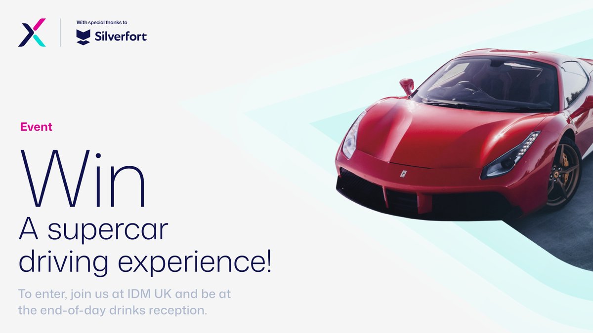 Drinks after IDM UK + a chance to win a supercar driving experience! 🏎 Join Xalient on 5 Nov, network &amp; enter the draw. Register here: eu1.hubs.ly/H0p9nDt0

 #IDM #CyberSecurity #Giveaway #Silverfort