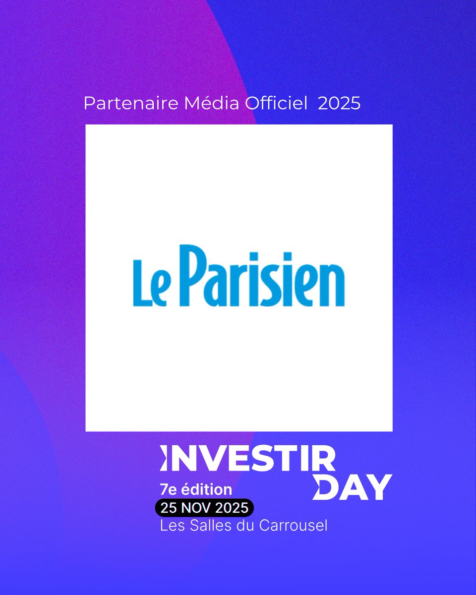 Le Parisien s'engage aussi pour la démocratisation de l'épargne et de l'investissement 😍!

La liste des partenaires médias officiels est ici 👉 investirday.fr/content/parten…