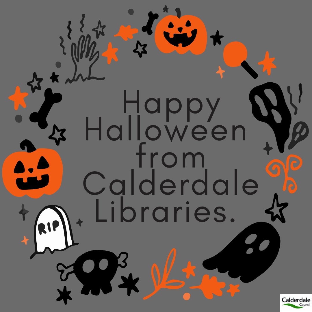 CMBClibraries's tweet image. Happy Halloween from all of us at Calderdale Libraries!
There&apos;s still time to grab a spooky story for this weekend so why not pop in to your local library or see what&apos;s new on our digital E-book/ E-audio platforms.
#libbyapp #calderdalelibraries #uLibrary #BorrowBox #Lote4Kids