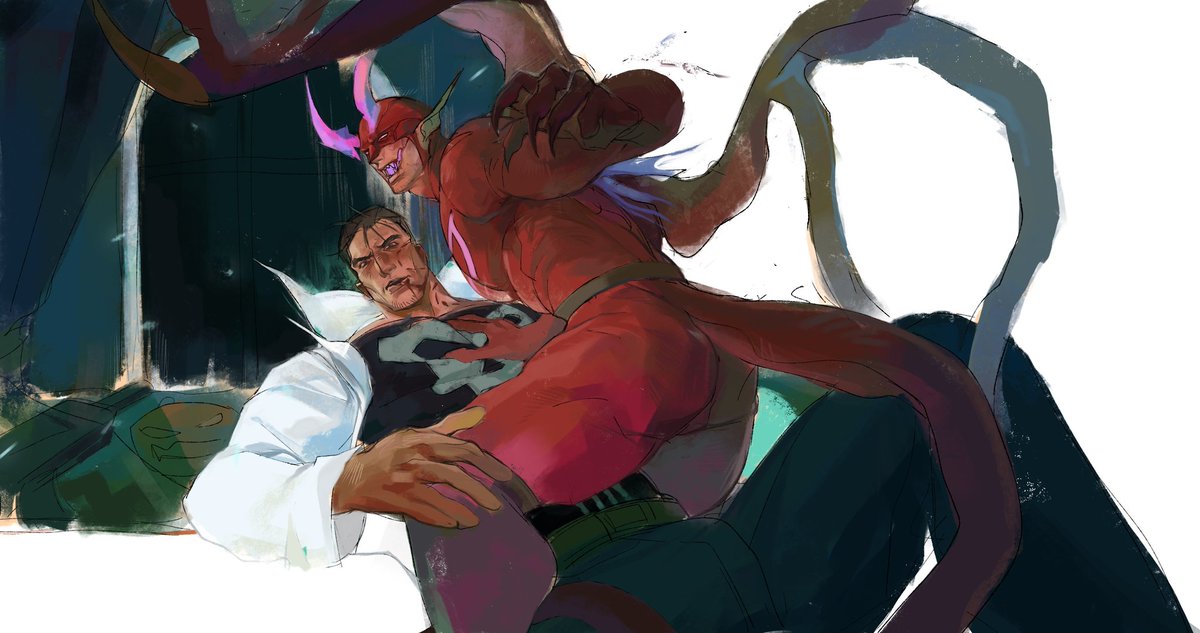 TZCT3's tweet image. #fratt
#frankmatt 
💀×😈
像偷情被发现了一样。。其实在画啃嘴