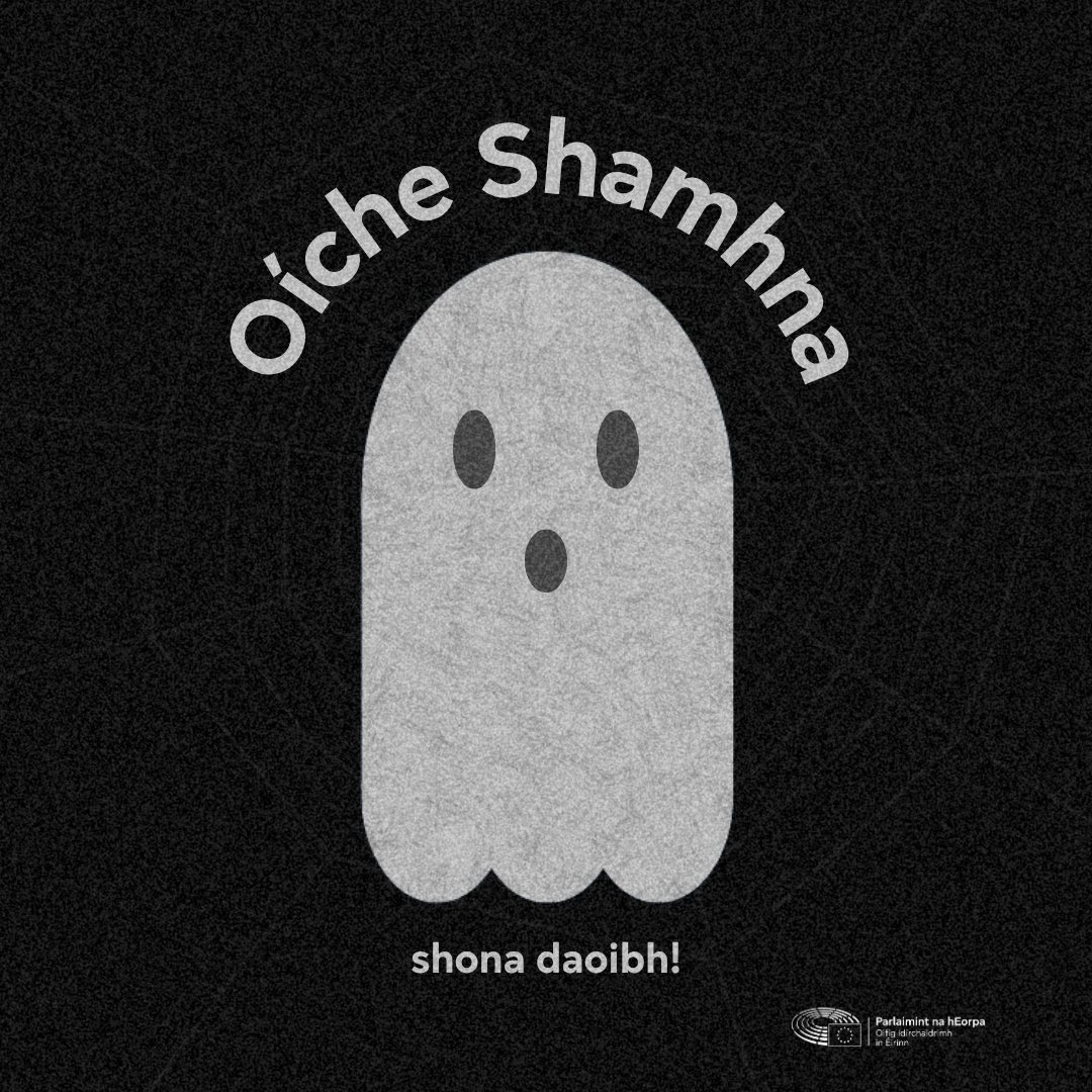 🎃 Oiche Shamhna shona daoibh!

Happy Halloween to all from the European Parliament Liaison Office in Ireland. Our Europa Experience will be open across this weekend during our usual weekend hours of midday and 6:00pm.

11 Chatham Street