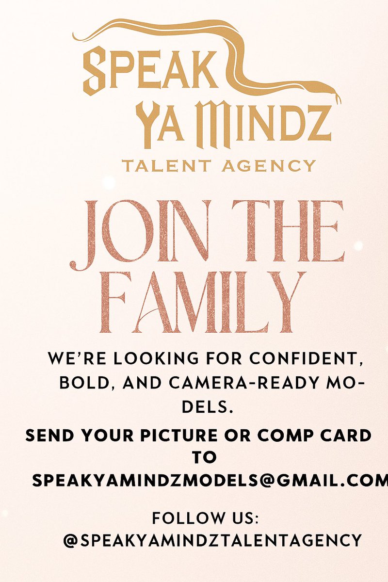 SYMAGENCY's tweet image. Looking hard working female models 

#FemaleModels
#GlamourModels
#RunwayReady
#BeautyAndConfidence
#ModelGoals
#ModelVibes
#ModelLife
#BossModel