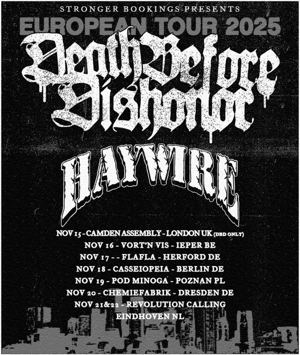 dbdbhc's tweet image. We start our European tour in about 2 weeks! Playing lots of great cities with some great bands. See you soon!

Tickets and individual show info is available at the link in our bio!!