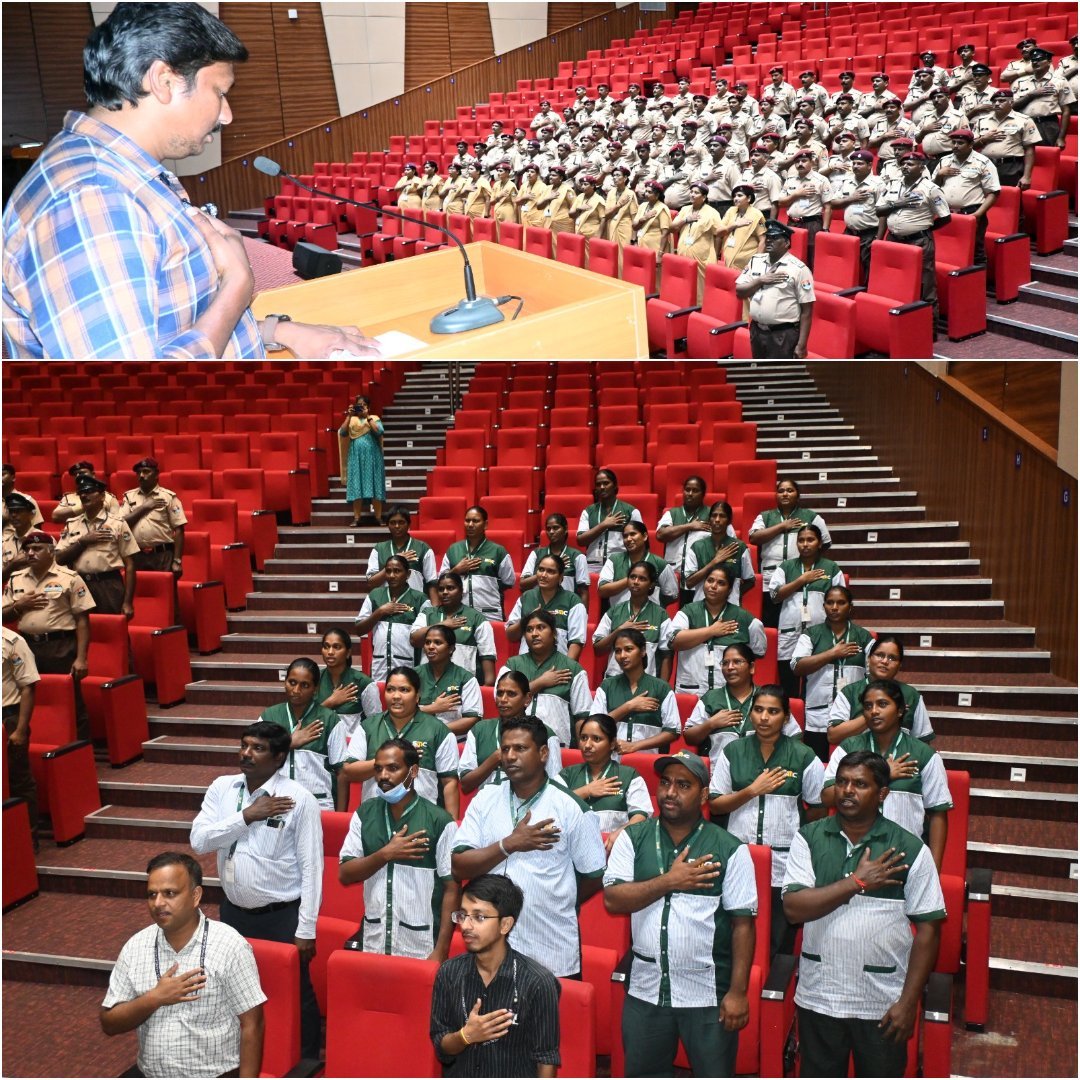 mangalAiimsAP's tweet photo. As part of #VigilanceAwarenessWeek2025, Chief Vigilance Officer, AIIMS Mangalagiri, interacted with the Facility Management & Security teams, emphasizing ethical conduct & transparency, and administered the #IntegrityPledge. 💪
#VigilanceAwareness #Integrity #AIIMSMangalagiri
@MoHFW_INDIA @JPNadda @CVCIndi
