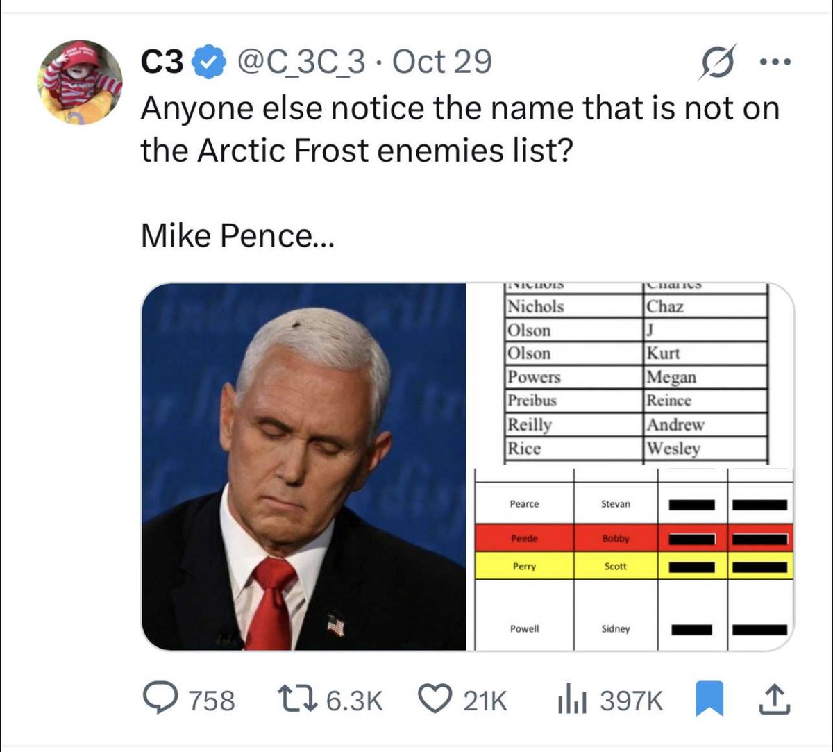 q_LaShonda's tweet image. #MikePence #ArcticFrost