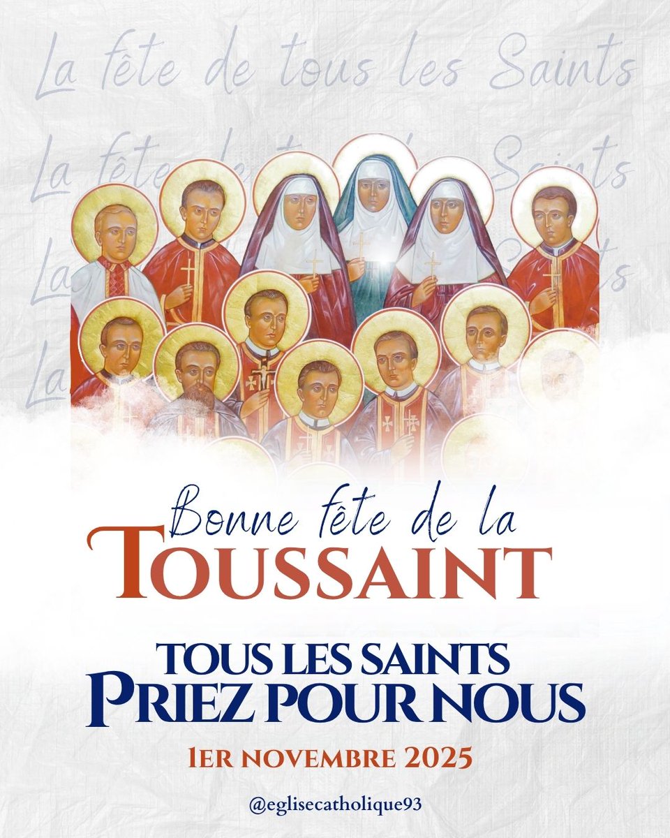 Le 1er nov., nous fêtons tous les saints, connus ou non. La #Toussaint nous rappelle que nous sommes tous appelés à la sainteté. Elle est liée au jour de 🙏🏻 pour les #défunts. 
👉🏻 Toussaint 😍 ou #Halloween ☹ ? bit.ly/4qvGtYF 
ℹ bit.ly/4oLFsKf
#Halloween2025