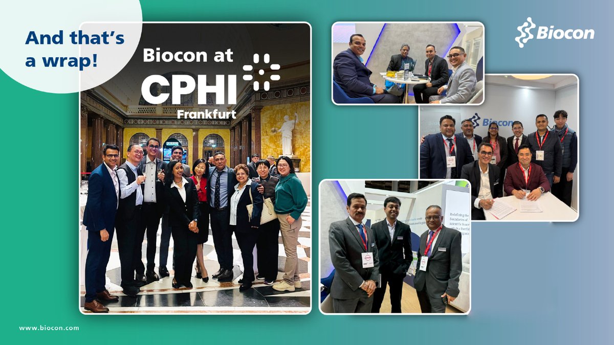 That’s a wrap on #CPHIFrankfurt!

This year’s event was truly inspiring, made special by new connections, exciting collaborations and fresh ideas for the future of #pharma. Thank you to everyone who stopped by #Biocon’s booth, shared insights and made #CPHI2025 unforgettable.