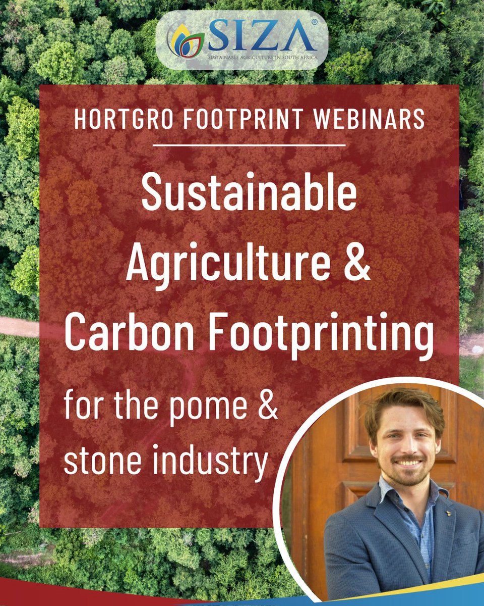 Matthew Guest, SIZA’s sustainability specialist, took part in <a href="/Hortgro/">Hortgro</a>'s Sustainable Agriculture webinar series, focusing on Carbon Footprinting within agriculture. To watch the full webinar, please follow the link provided: youtube.com/watch?v=CrjFU7…