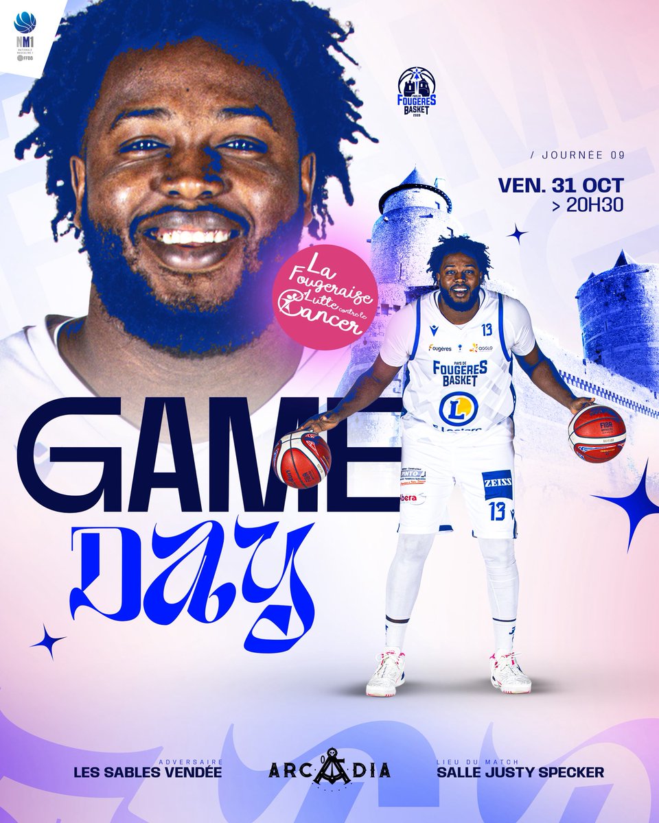 𝑮𝑨𝑴𝑬 𝑫𝑨𝒀 ⚔️

ℹ️ NM1 | J09 🆚 <a href="/LSVB85/">Les Sables Vendée Basket</a> 

Choc face au leader de la poule, ce soir à Justy Specker ! 🔥

📺 Live match > YouTube LSEI TV
📲 Live score en story Instagram

👉🏼 Présenté par l’Arcadia Fougères