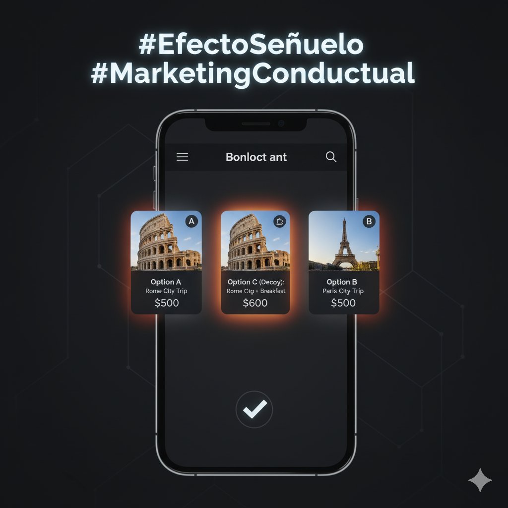 ¿Sabías que una opción "mala" puede hacer que otra parezca mejor? 🦆

El #EfectoSeñuelo es un truco fascinante de la psicología que las empresas utilizan para influir en nuestras decisiones de compra. Introduce una tercera opción (el "señuelo") que es claramente inferior a una de