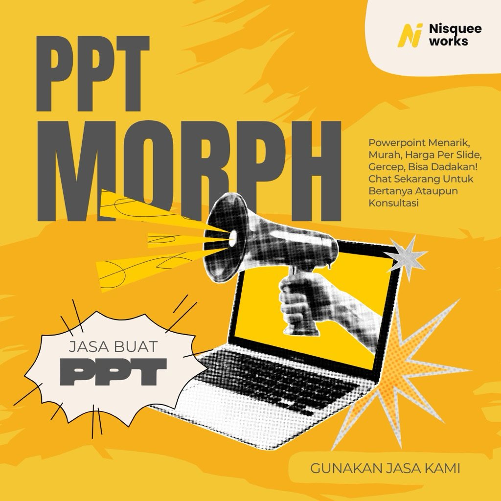Nisqueeworks's tweet image. Butuh presentasi yang tampil profesional dan berkesan? 🎤

Di Nisqueeworks, kami tawarkan:

🌞PPT Standar
🌝PPT Morph/Animasi
⚡PPT Kilat : selesai hanya dalam 2–3 jam! ⚡

Siap bantu kamu tampil maksimal di setiap presentasi! 🚀
#JasaPPT #PowerPointDesign #Nisqueeworks