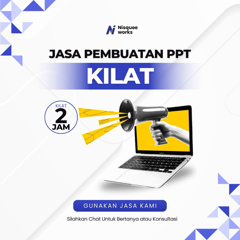 Nisqueeworks's tweet image. Butuh presentasi yang tampil profesional dan berkesan? 🎤

Di Nisqueeworks, kami tawarkan:

🌞PPT Standar
🌝PPT Morph/Animasi
⚡PPT Kilat : selesai hanya dalam 2–3 jam! ⚡

Siap bantu kamu tampil maksimal di setiap presentasi! 🚀
#JasaPPT #PowerPointDesign #Nisqueeworks