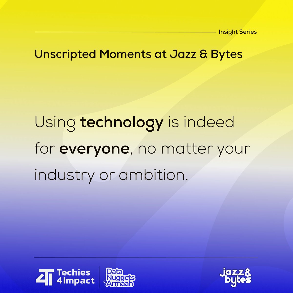 DnaNuggets's tweet image. Good music, new connections, and words that stayed with us — raw insights from speakers that sparked reflection.

Techies4Impact x DataNuggets DNA captured the moments that defined #JazzAndBytes

#JazzAndBytes #Techies4Impact #DataNuggetsbyArmaah
