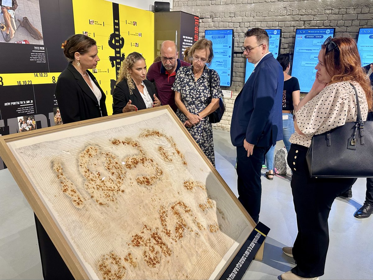 In Tel Aviv, I visited an exhibition commemorating the massacre in Kibbutz Kfar Aza. I was guided through the powerful display by women who survived the terrorist attack but lost many of their loved ones. We must do everything in our power to ensure that October 7 never happens