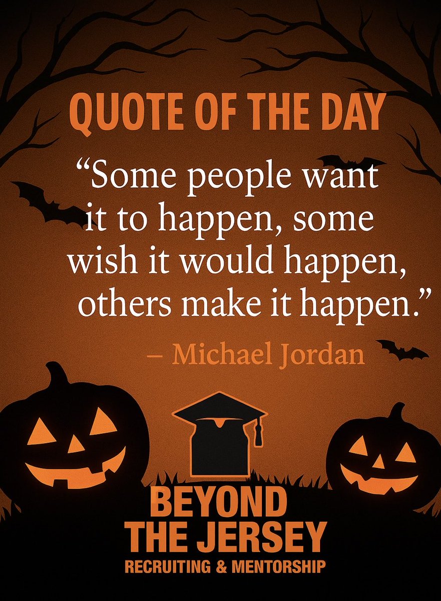 BTJRecruiting's tweet image. We help athletes make it happen — through preparation, purpose, and consistency.

Don’t wait for opportunity… create it.
🎃 Keep chasing greatness, and Happy Halloween!
🔗 beyondthejerseyrecruiting.com

#BeyondTheJersey #AthleteMindset #RecruitingJourney #MakeItHappen #HappyHalloween