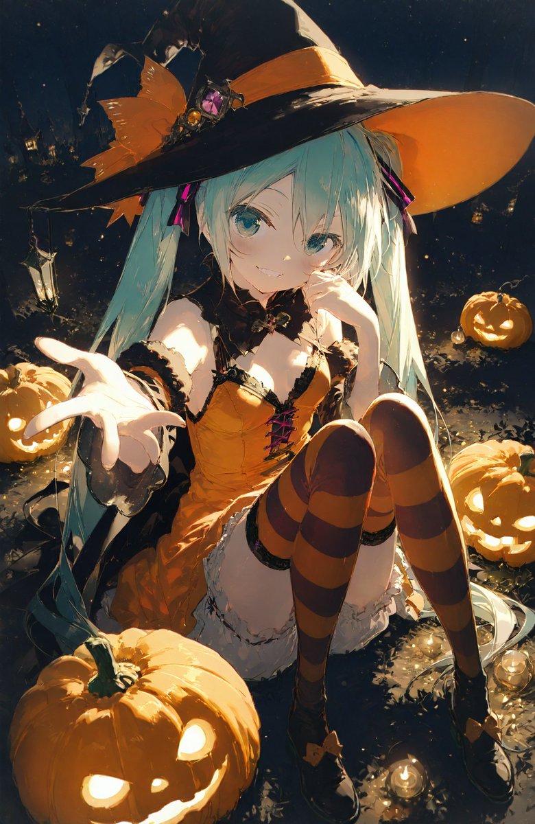 tobenItorino's tweet image. #初音ミク #AIイラスト #AIart #ハロウィンイラスト2025