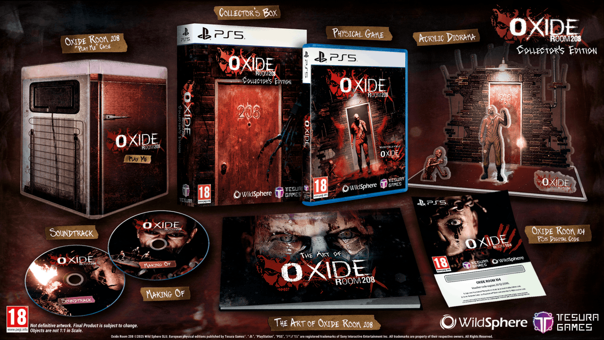 TesuraGames's tweet image. En #OxideRoom208 vivirás la ciencia macabra orquestada por las mortíferas manos de Doc 🖕😈

El frenético body-horror lleno de acción y terror de @WildSphere ya se puede reservar en Edición Estándar y Coleccionista para #PS5. 

📅 28/11