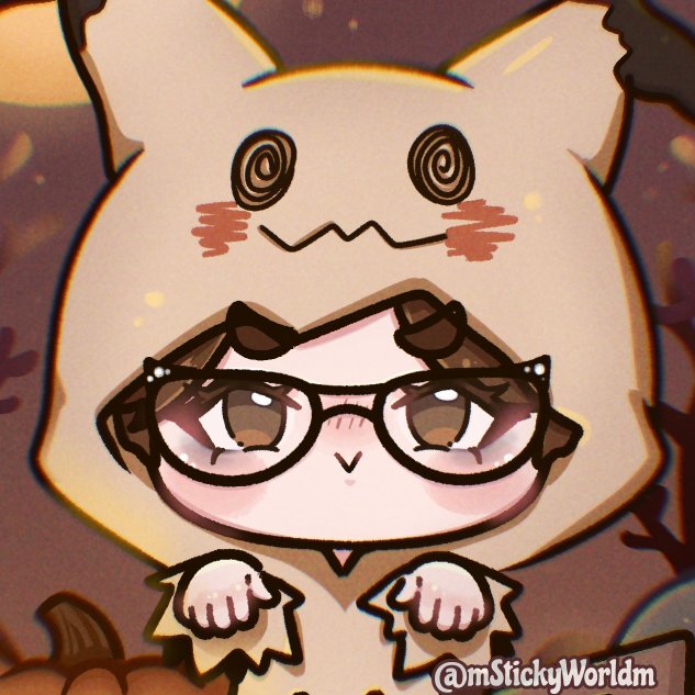 mStickyWorldm's tweet photo. Trick or treat? 🍬🎃
I dressed up as Mimikyu this year ~💛🌙 https://t.co/rUU0eSgabw