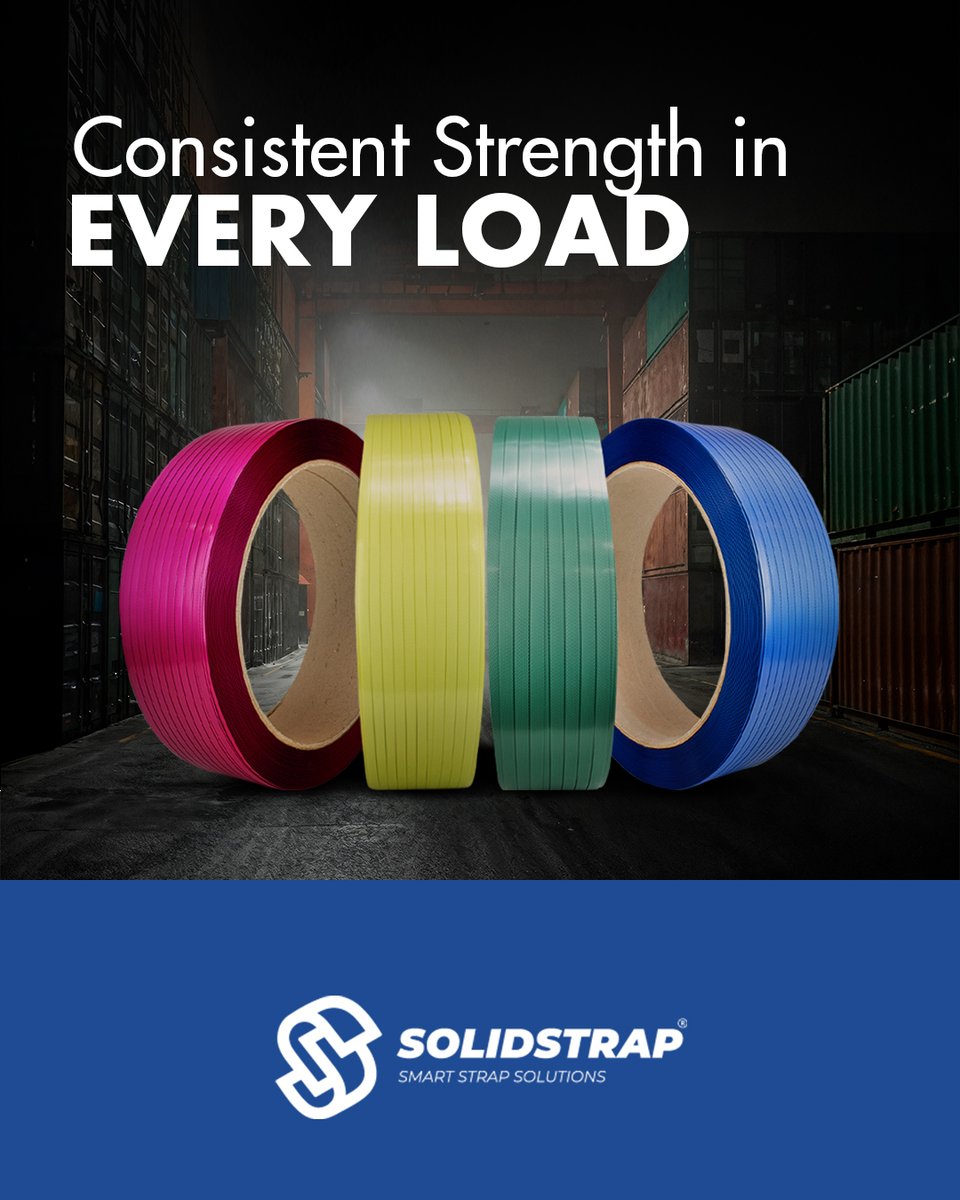 solidstrap's tweet image. Her Yükte Aynı Dayanıklılık📦
Farklı renkler, tek standart: dayanıklılık.
Solidstrap, endüstriyel taşımadan lojistiğe kadar her alanda yük güvenliğini en üst seviyede sağlar.

#Solidstrap #SmartStrapSolutions #LoadSecurity #IndustrialStrength #PackagingSolutions #Durability