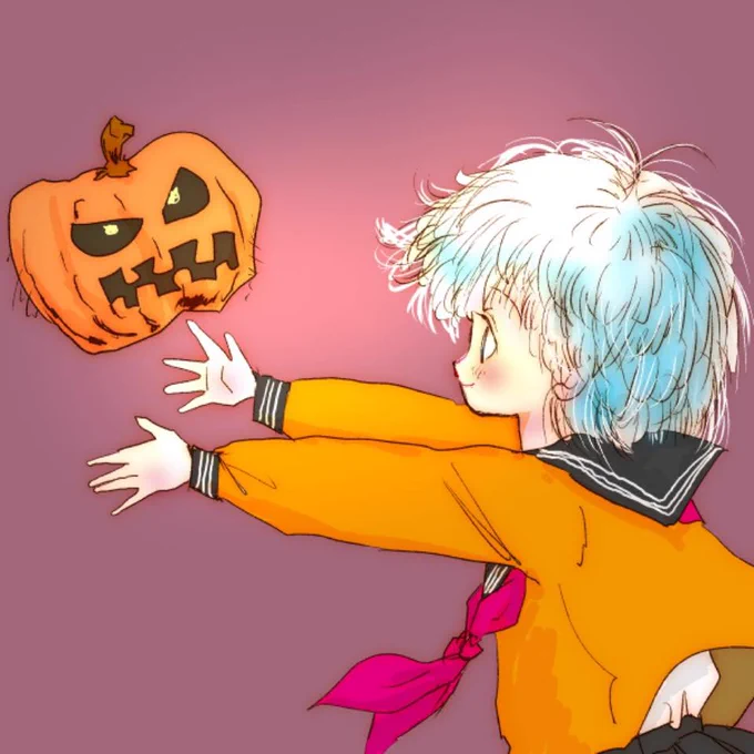 『はっぴぃはろいん』 (かぼちゃヘッドは恐そうでも愛らしい。) #Original #Archive #ハロウィン #Halloween #はろうぃんセーラー