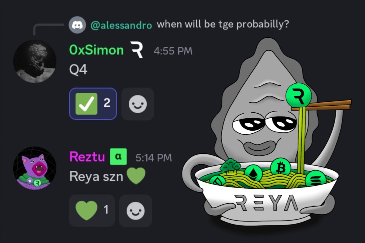 $REYA confirmed <a href="/reya_xyz/">Reya</a> szn incoming 💚 

Reya is top perp dex with above $1B volume per day &amp; decentralized via Ethereum. 

Trade now at app.reya.xyz and earn RCP