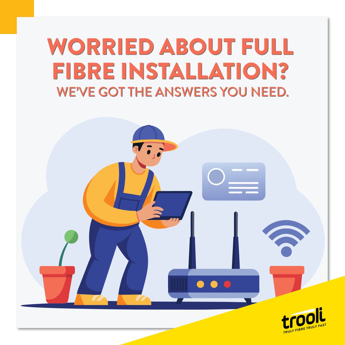 Worried about full fibre installation? It’s simple! We’ve got all the answers you need. Check out our Installation Help section here: trooli.com/help/installat…
