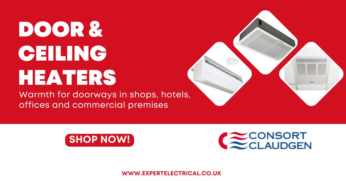 In today's energy - conscious world, optimising heating systems is more critical than ever

Consort heating air curtains and ceiling heaters are perfect for warming doorways in shops, hotels, offices and commercial premises

#expertelec #heating #aircurtain #ceilingheater #heat