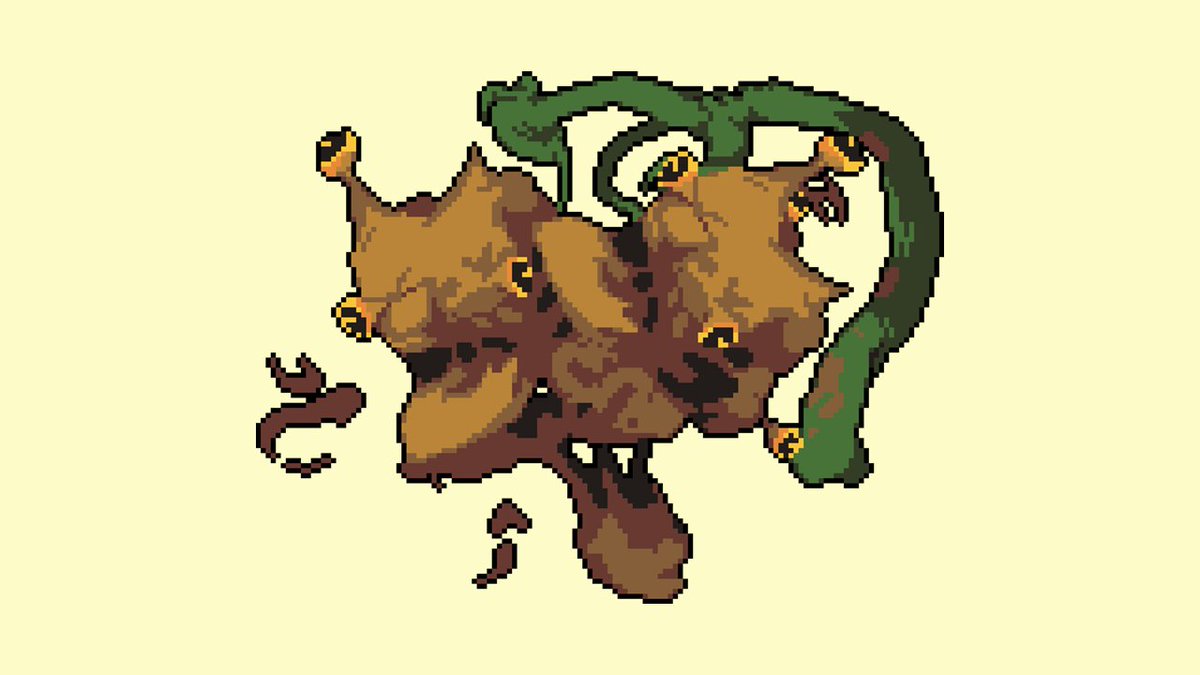 Happy Halloween from our exploding Raw Tomato GladiEATer <3
.
We're currently working on the scariest thing of all; fixing bugs for our playtest which YOU can join at the link in our bio.
.
#indiegame #pixelart #creaturecollector #jrpg #cozygaming