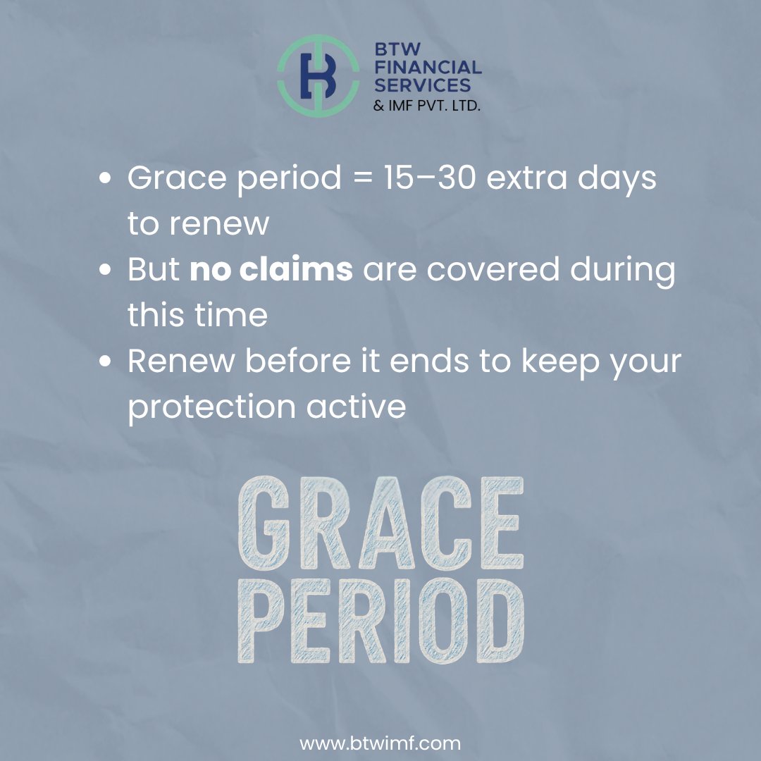 BtwImf's tweet image. Forgot your Health Insurance renewal?
Utilize your 15-30 day Grace Period to stay protected!
Renew fast &amp;amp; don&apos;t lose benefits.

#btwimf #healthinsurance #graceperiod #insurancerenewal #financialliteracy #insurancetips
#policyrenewal