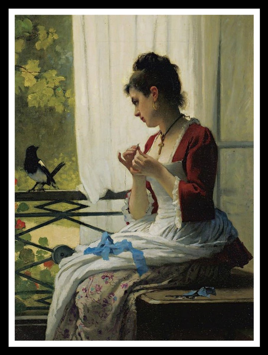 abderoud's tweet image. "Magpie"
By  Joseph Caraud, (1821 – 1905)
Canvas, oil; 39.37×29.85 cm.