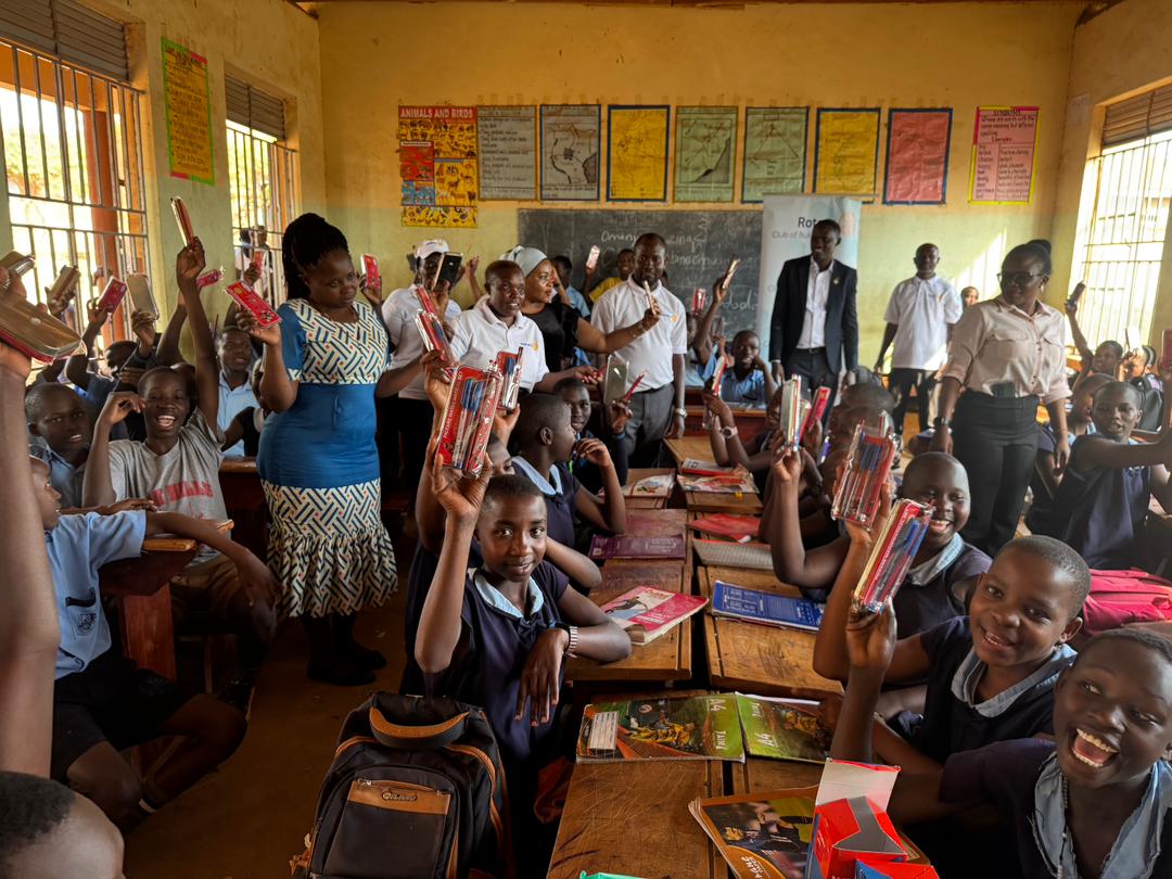 DailypressUg's tweet photo. Thank you RC Bukeerere Rotarians for the support to P.7 Candidates at Law &amp; Joy and St Charles Lwanga, Bukeerere. We Wish All P.7 Candidates success in their PLE. https://t.co/oM19cHyidS