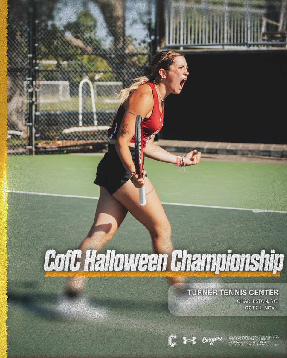 Kicking off the CofC Halloween Championship this morning 🎃

📍 Charleston, S.C. 
🏟️ Turner Tennis Center
⏰ 9:00 a.m.

#TheCollege 🌴🎾