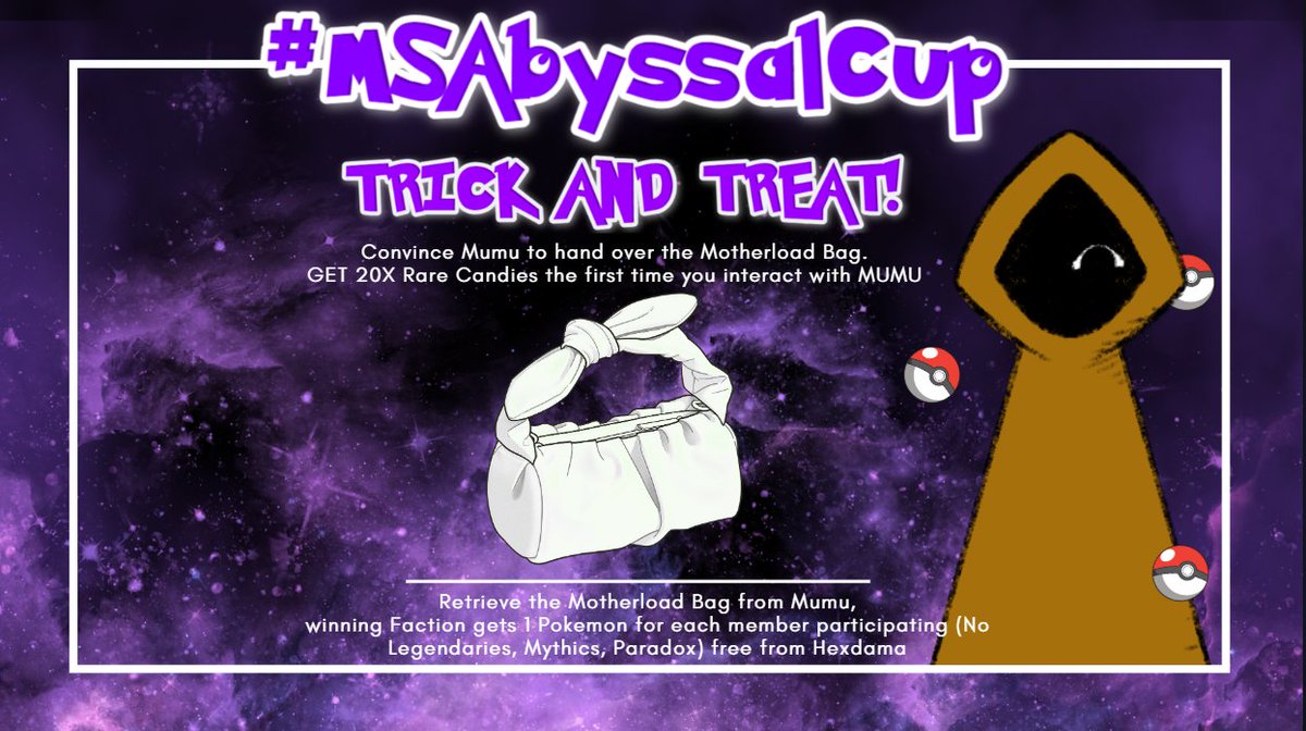 Key Halloween events for #MSAbyssalCup! Treats and Tricks await our Trainer Champions! 

#CobblemonRPTourney #Cobblemon #MinecraftRP