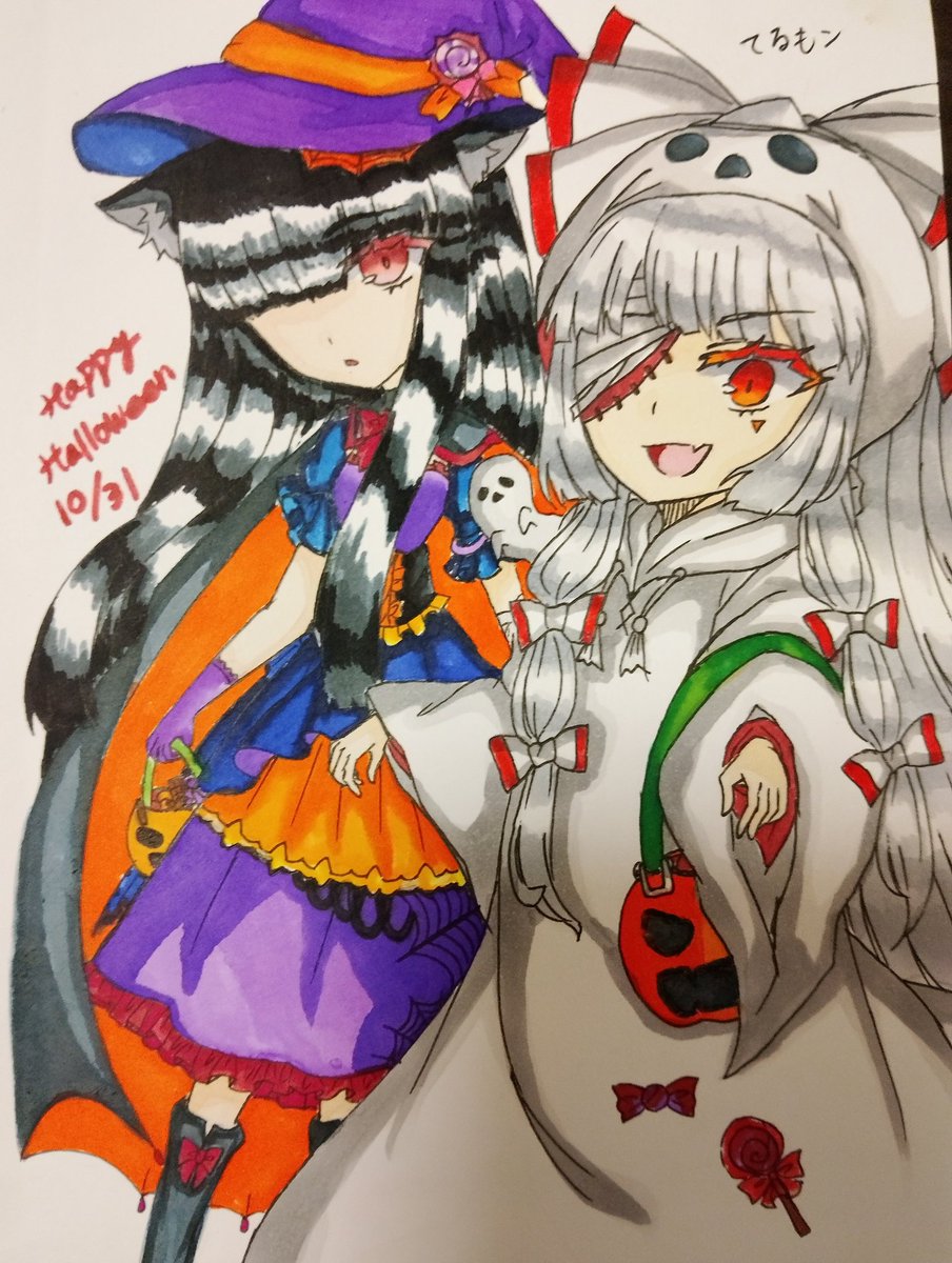 mokomoko851915's tweet image. #東方Project #てるもこ
ハッピーハロウィン！