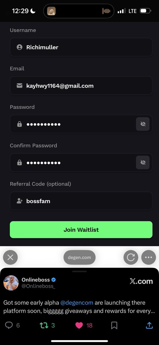 _richiemuller's tweet image. Already Joined with your link OB 

#bossfam #genwealth