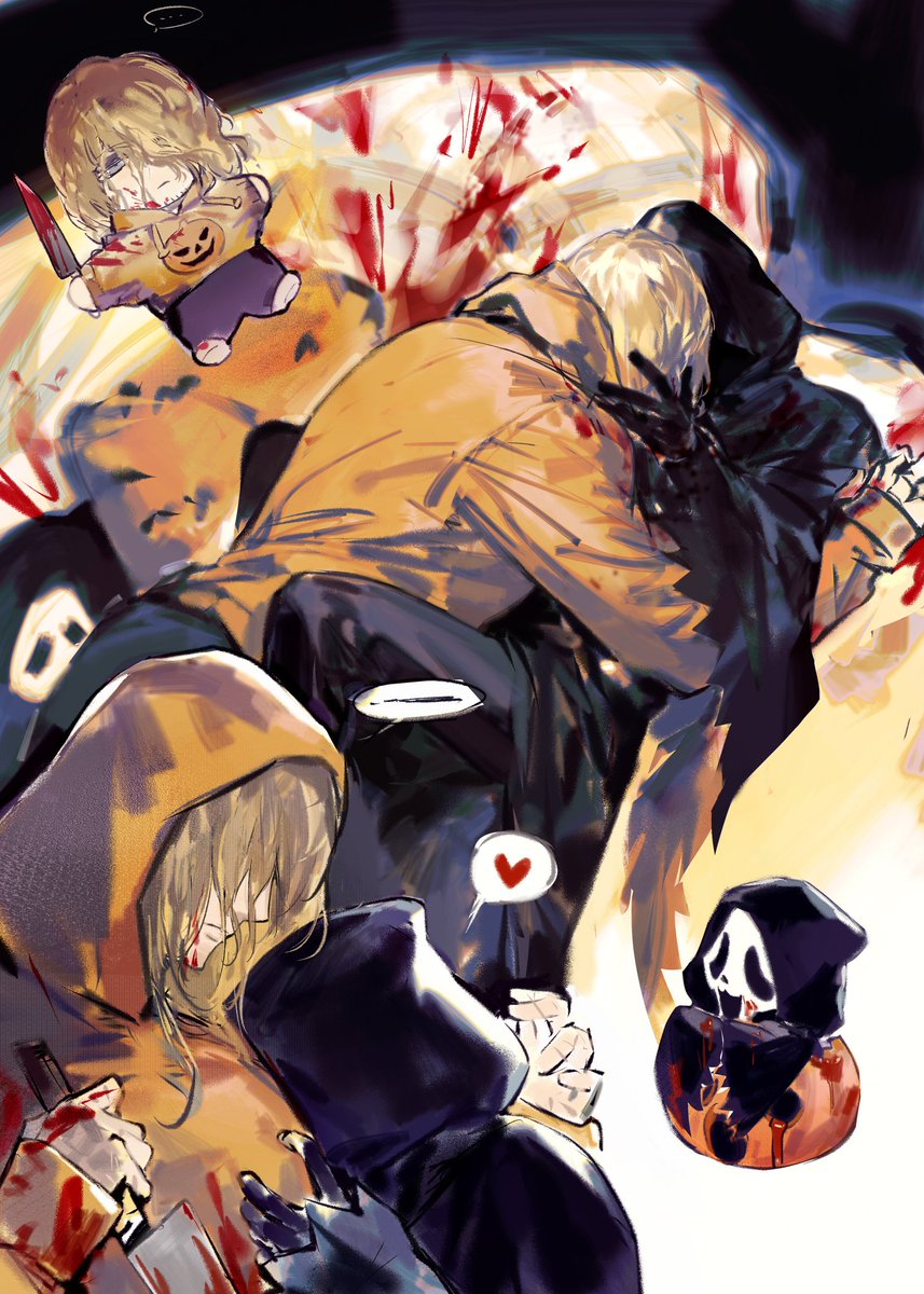 hunting season🍂🎃🩸
#dbdfanart 
#michaelmyers 
#Ghostface