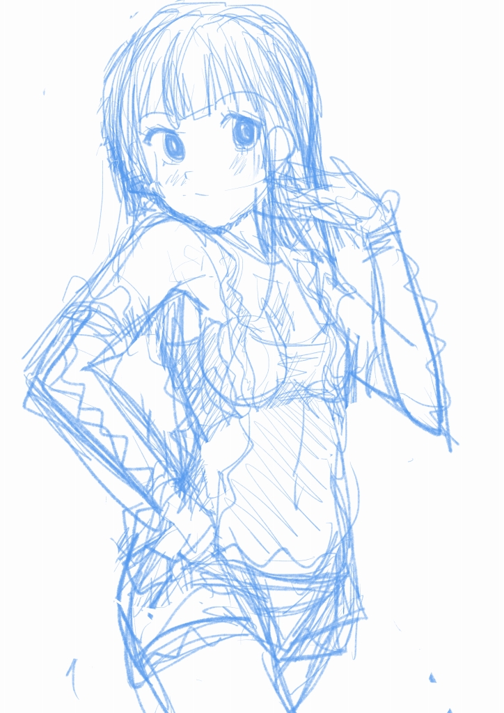 #今月描いた絵を晒そう 
ゆんキュアの叡智な絵ばかり描いていたので
ボツになったラフ晒します 