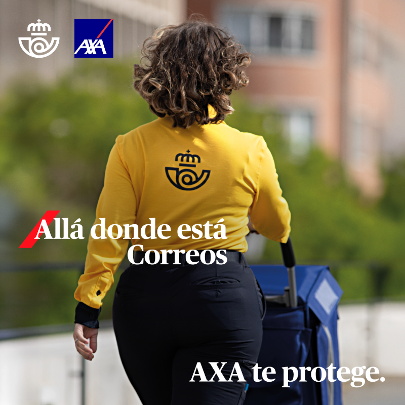 Correos's tweet photo. Correos y @AXASegurosEs se unen para protegerte estés donde estés.
Contrata los seguros de AXA en tu oficina de Correos y podrás llevarte una Tarjeta Correos Prepago de 30€ o hasta un 20% de descuento en salud.