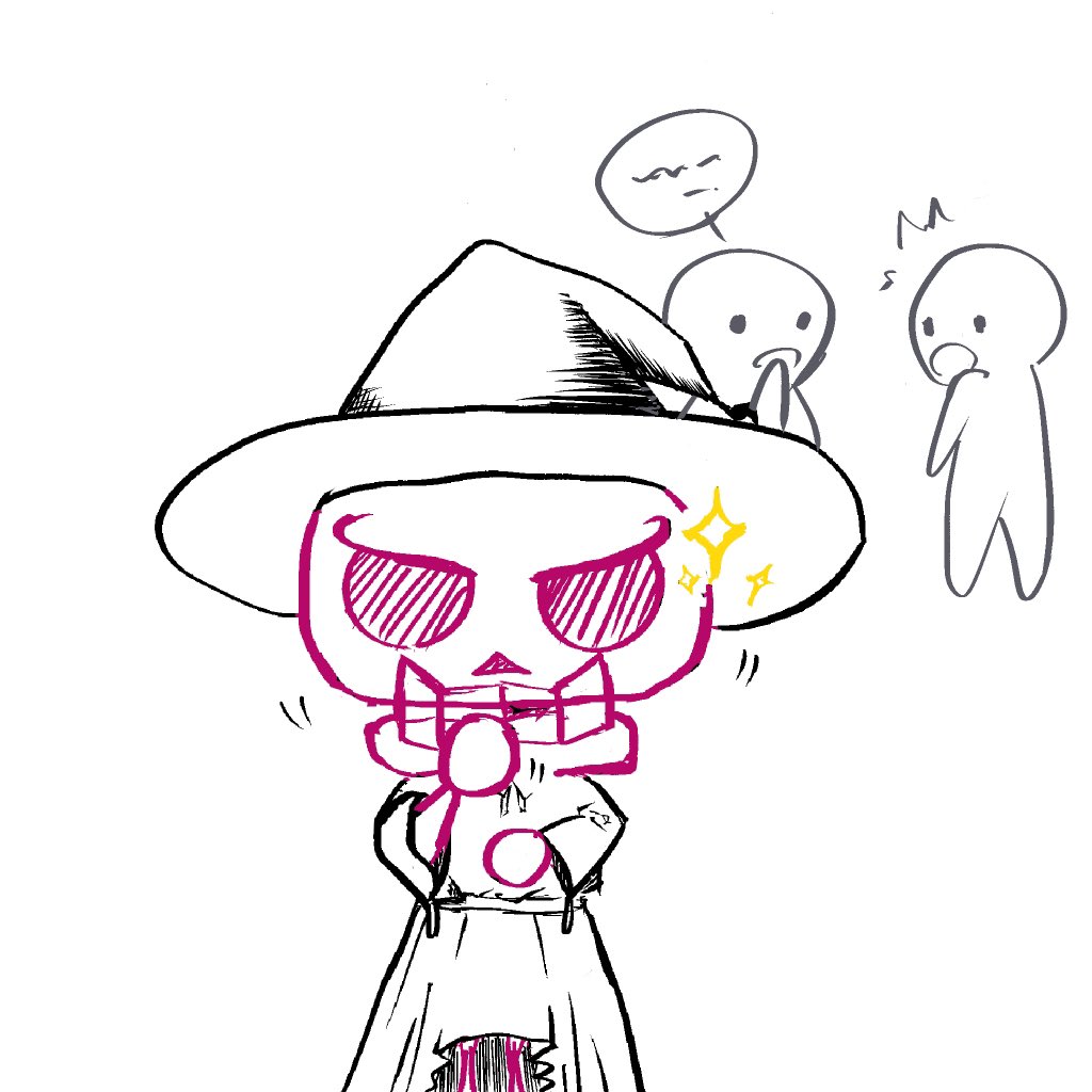 h2o2_223's tweet image. Happy Halloween 💀🎃🕯️
没有人能在“扮骷髅”这件事上赢过Loulou。
#原创插画 #Loulou #Moumou #ハロウィン #HalloweenArt #骷髅女孩 #魔女服 #オリジナル #DigitalIllustration #可愛い插画 #SkullCharac