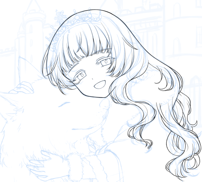 良い感じの髪が描けた！！！