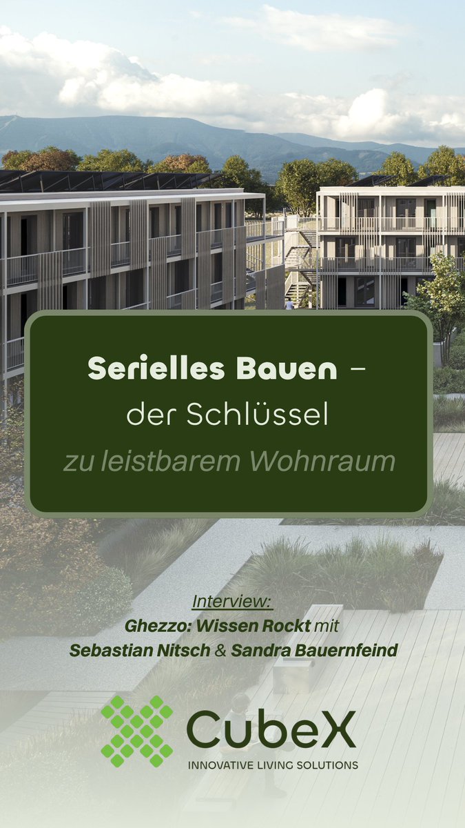 Serielles Bauen – der Schlüssel zu leistbarem Wohnraum.
Warum gelingt es bisher kaum, dass der Modulbau tatsächlich zu sinkenden Baukosten führt? Der Unterschied liegt im System: Modulbau bringt Räume, serielles Bauen bringt Strukturen.

#NachhaltigBauen #LeistbarWohnen