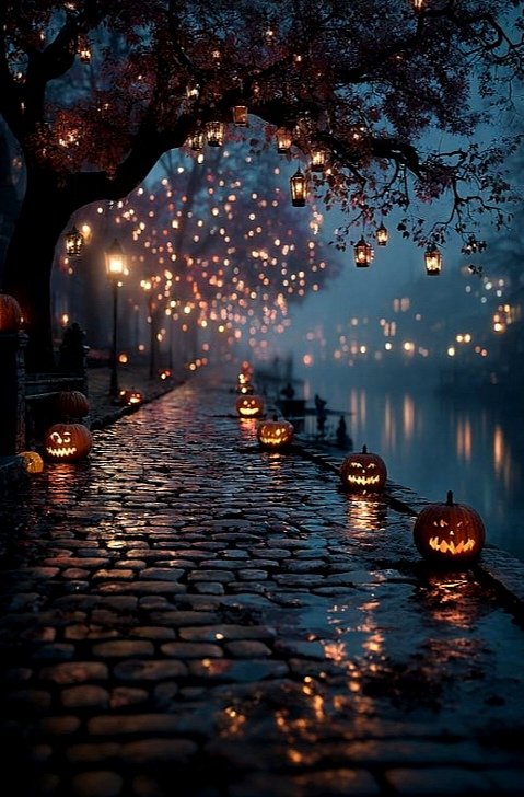 #Halloween lanterns
making air shiver with absence
glints of the long gone

#vss365 #haiku #senryu
🖼️ from Pinterest
