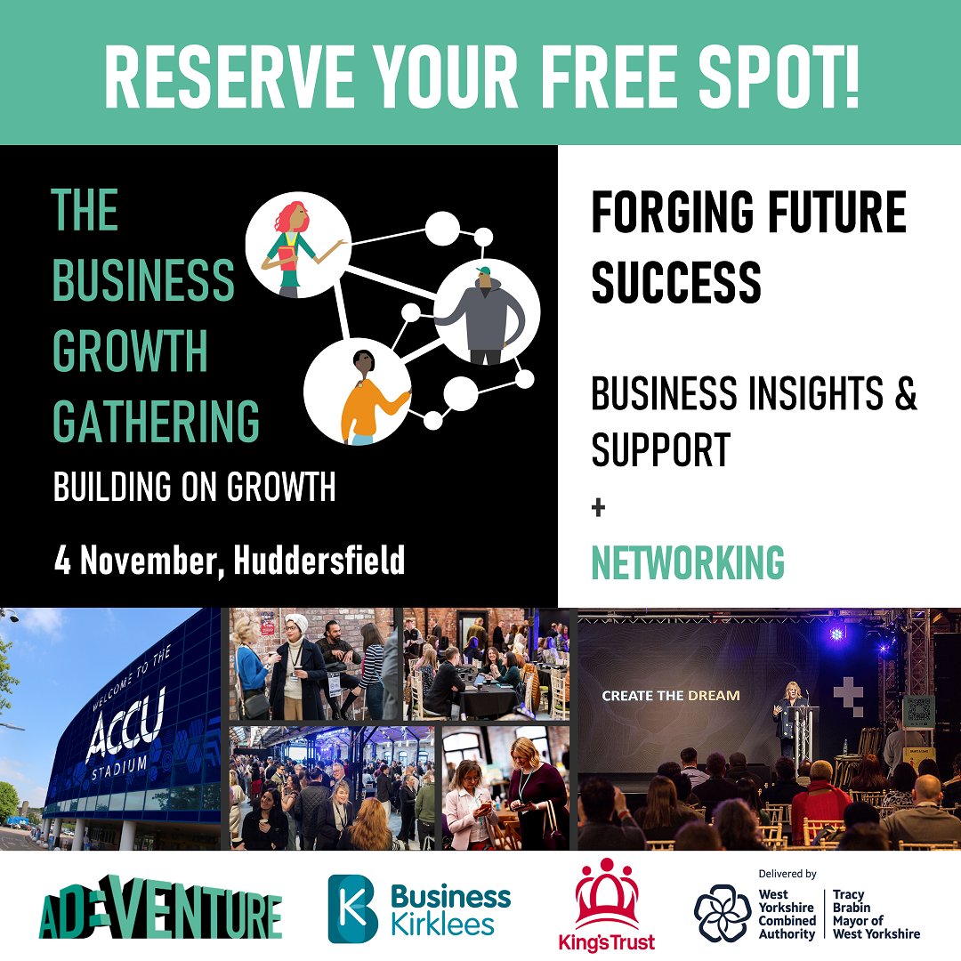 🚀 Entrepreneurs and SMEs in West Yorkshire!

Don’t miss out on Business Growth Gathering: Forging Future Success at Accu Stadium on Tuesday, 4th November! 

Grab your FREE spot 👇🏼 
bit.ly/438sCxr